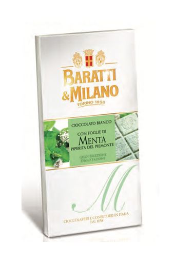 BARATTI & MILANO Weiße Schokolade. mit Minze 75g