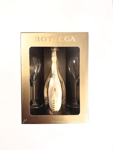 Bottega GOLD Prosecco DOC Brut 0,75l mit 2 Gläsern