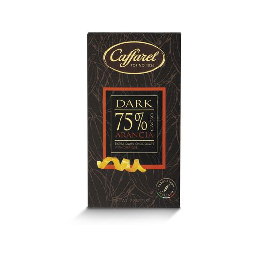 CAFFAREL 80g Dark 75% Arancia