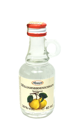 Nannerl Williamsbirneschnaps Henkelflascherl Miniatur