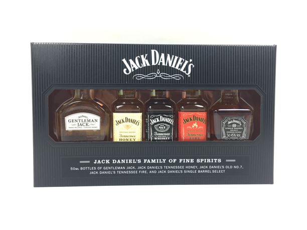 Jack Daniels Tennessee Whisky Set 5 Stück - Miniaturen