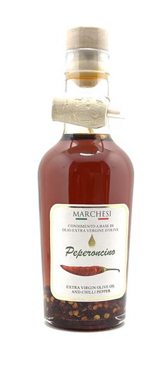 MARCHESI Olivenöl mit Chilischoten + Korkenverschluss 250ml