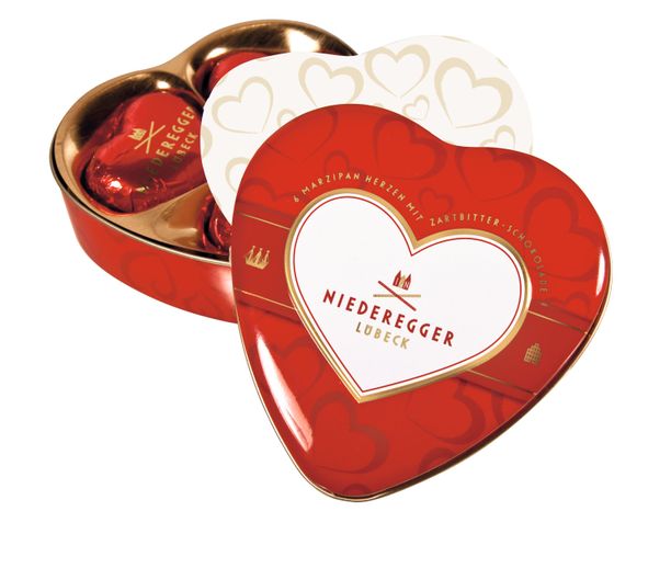 NIEDEREGGER Herzen in Geschenkdose 75g