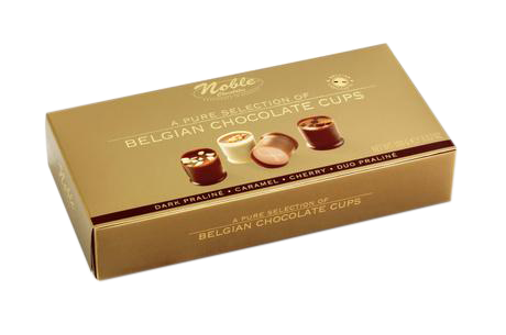 Noble a pure gold selection of belgian chocolate cups 100g