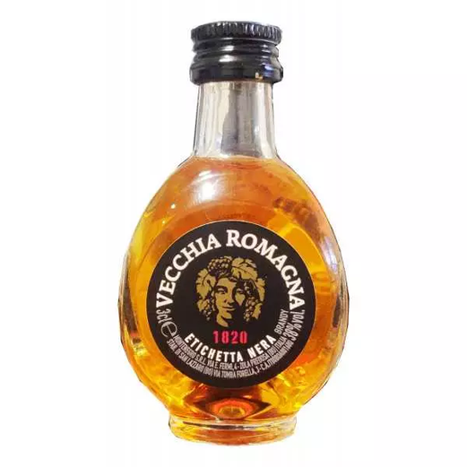 VECCHIA ROMAGNA Brandy ETICHETTA NERA - Miniatur