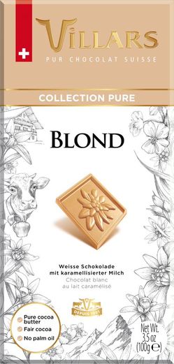 Villars Pure Schweizer Schokolade Blond 100g